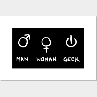 Man Women Geek Funny Geek Gift Posters and Art